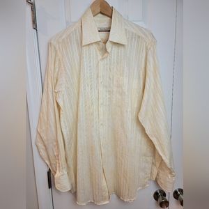 Men’s Barry Bricken Weekend Long Sleeve Buttonfront Yellow Shirt Large‎